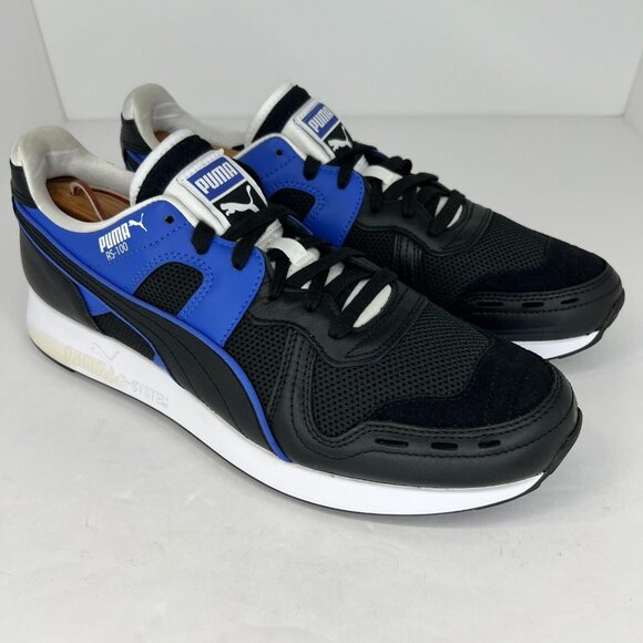 Puma Mens 368025-01 Black Blue RS-100 Sound Low Top Mesh Size 10.5 Sneakers - Picture 2 of 8